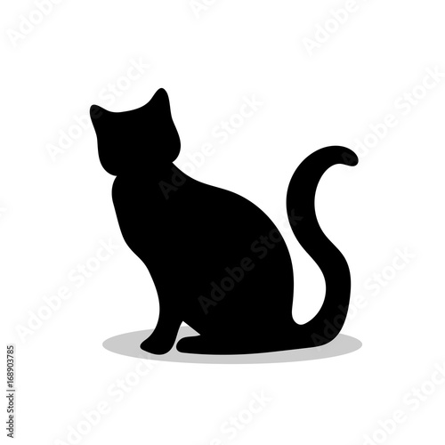 Cat pet black silhouette animal