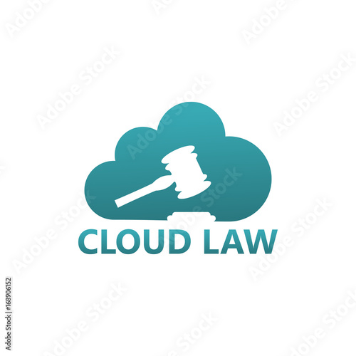 Law Cloud Logo Template Design