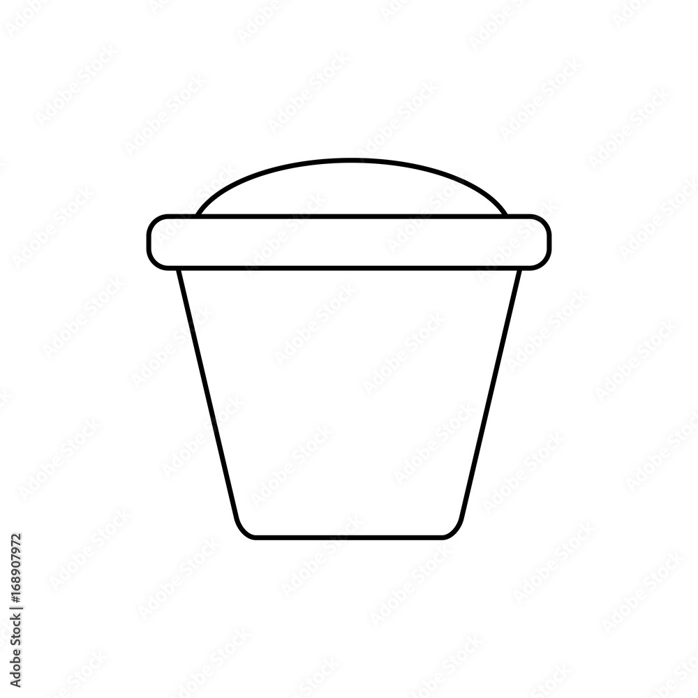 Empty gardening pot icon vector illustration graphic design Empty gardening pot icon vector illustration graphic design