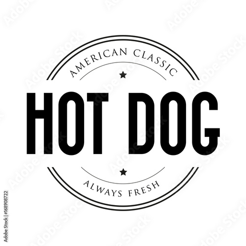 American Classic Hot Dog vintage stamp