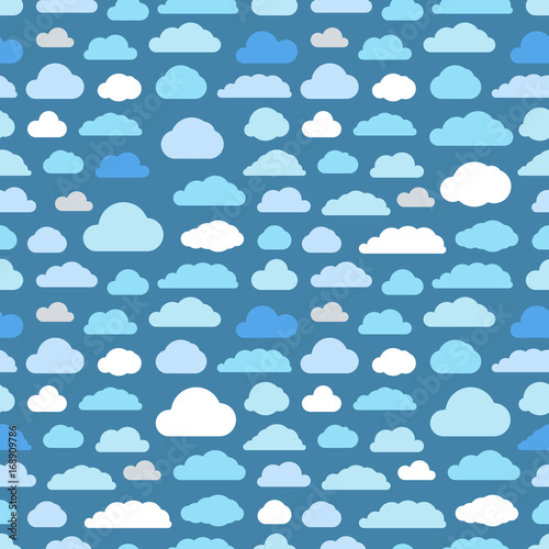 Abstract clouds seamless vector background