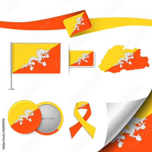 Flag with elements butan