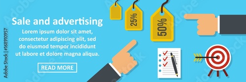 Sale and advertising banner horizontal concept