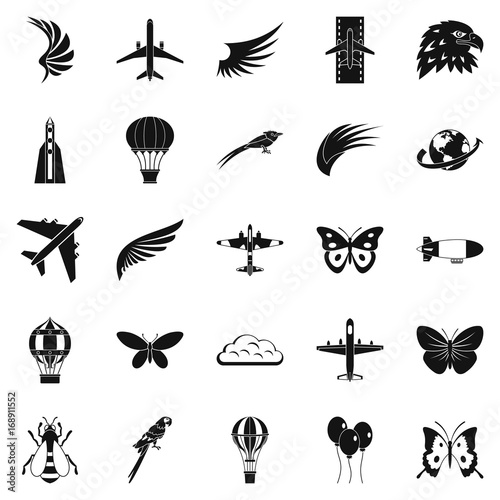 Bird icons set, simple style © ylivdesign