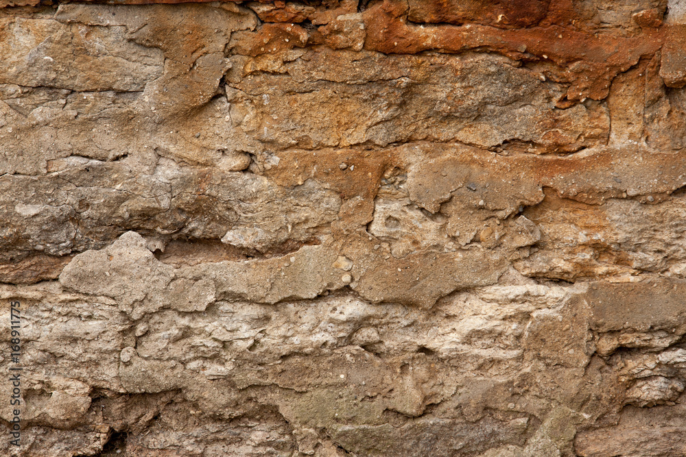 Brown and Neutral Stone Wall Background Texture