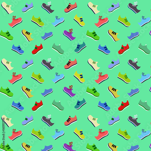 Pattern from footwear of the miscellaneous of the colour