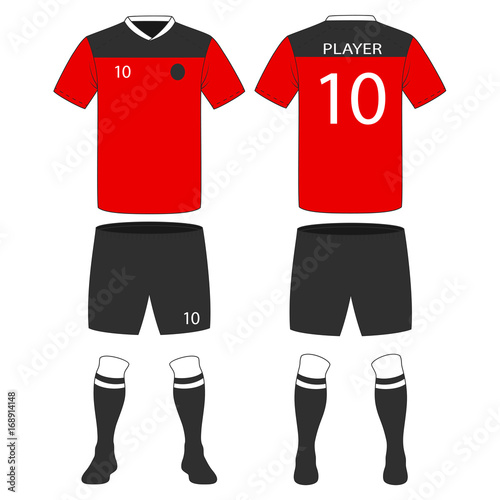 Set of soccer kit or football jersey template for football club. Vector Illustration