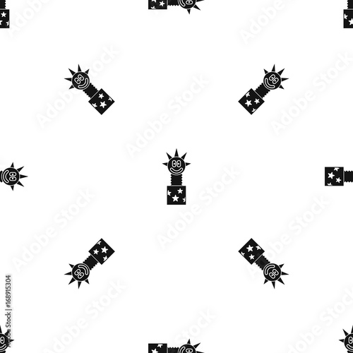 Toy jumping out of box pattern seamless black
