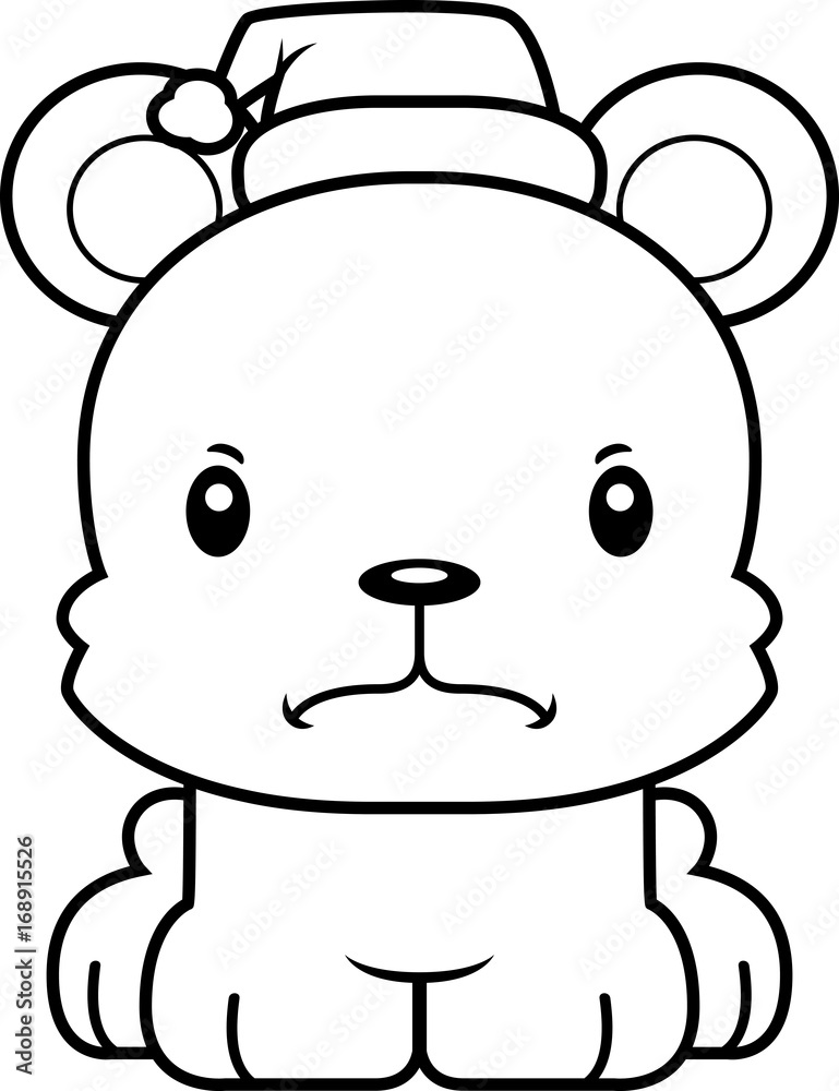 Cartoon Angry Xmas Bear