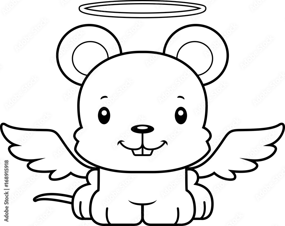 Cartoon Smiling Angel Mouse Cartoon Smiling Angel Mouse