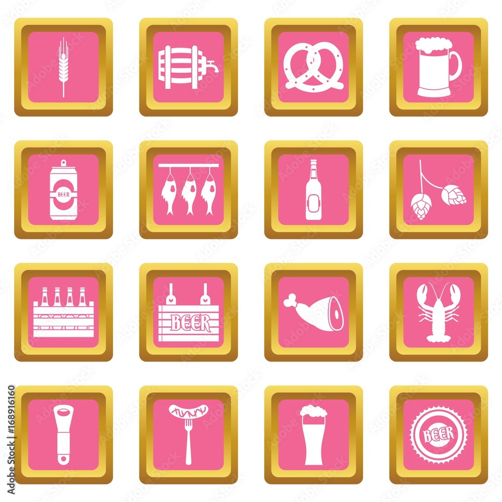 Beer icons pink Beer icons pink