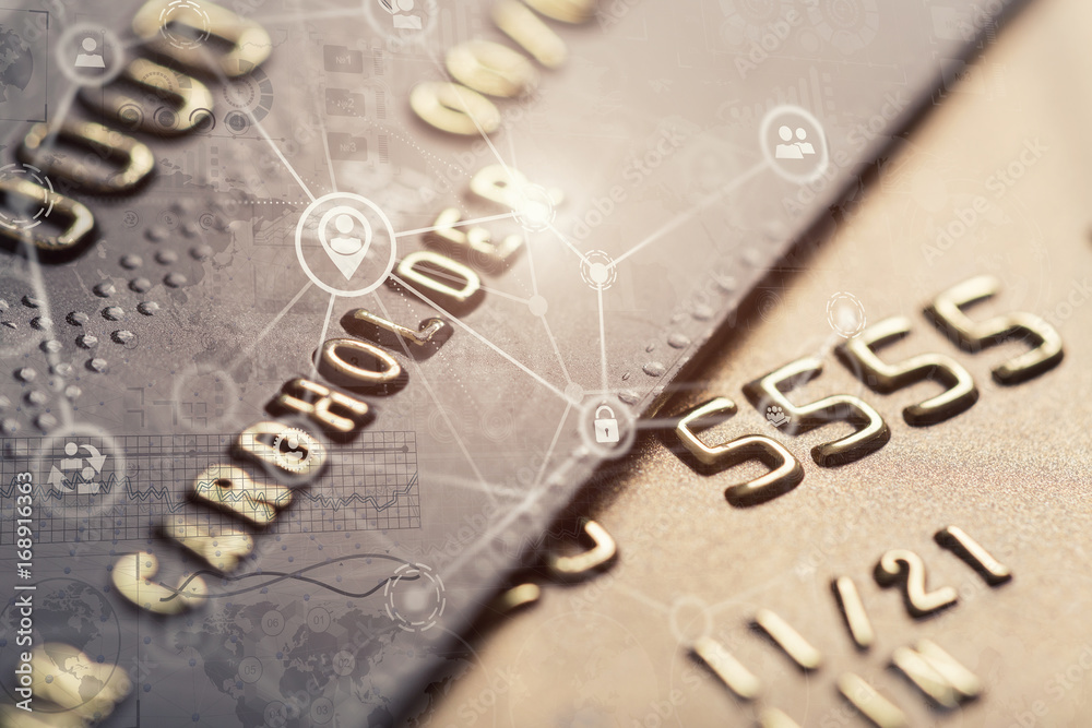 Safe internet shopping bank card. Web security concept Safe internet shopping bank card. Web security concept