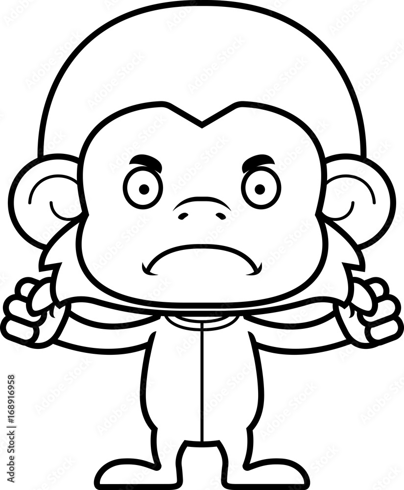 Cartoon Angry Monkey In Pajamas Cartoon Angry Monkey In Pajamas