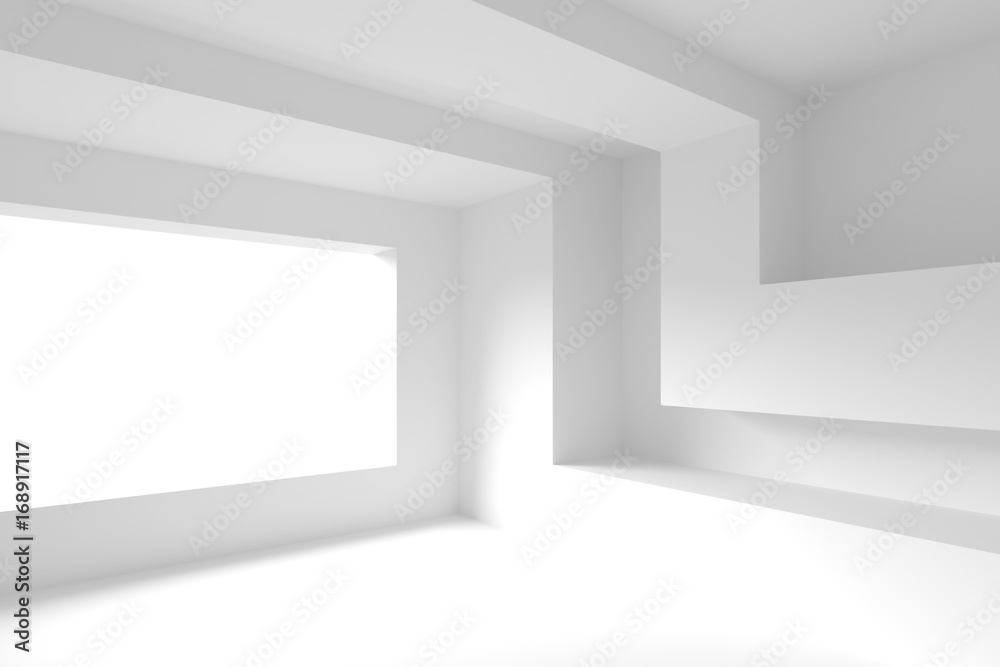 Modern Interior Design. Empty Room with Window Modern Interior Design. Empty Room with Window