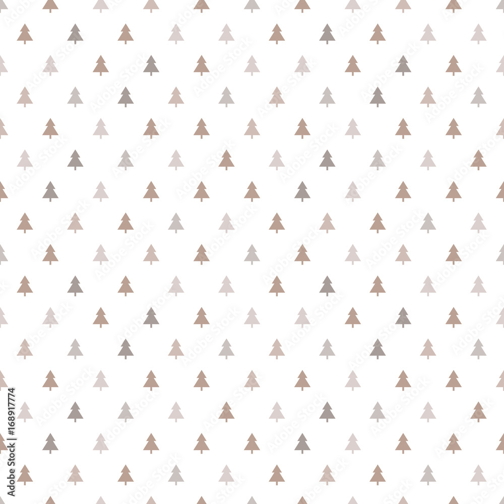 Endless Christmas Pattern with Christmas Trees Endless Christmas Pattern with Christmas Trees
