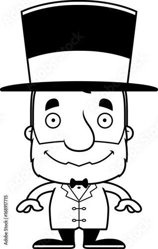 Cartoon Smiling Ringmaster Man