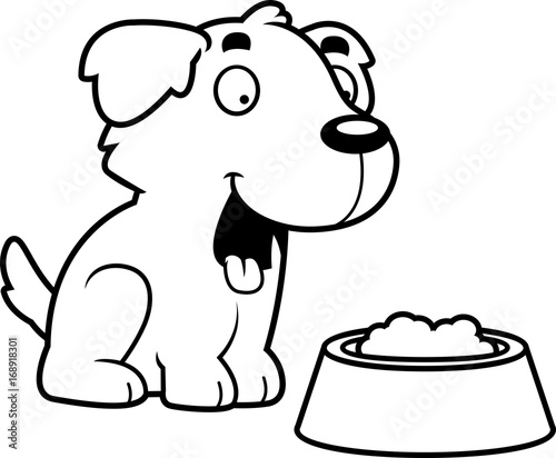 Cartoon Golden Retriever Food