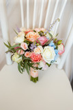 Sweet Bouquet of the Bride in a Chair