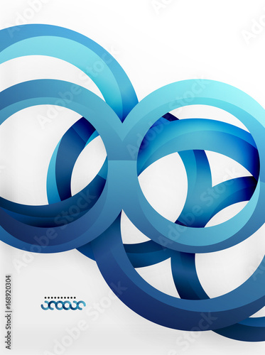 Vector 3d rings design background