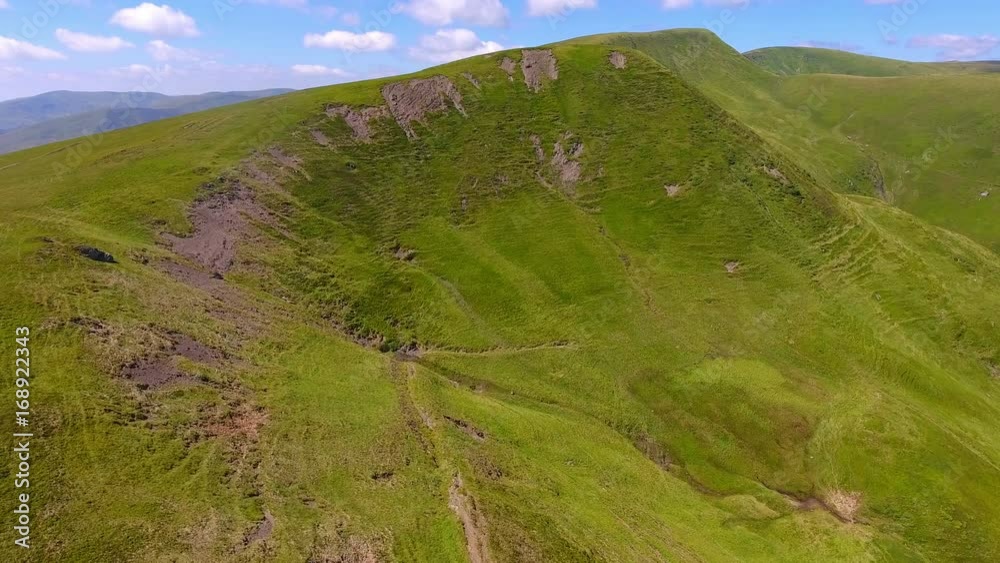 Aerial: beautiful view of mountain range Aerial: beautiful view of mountain range