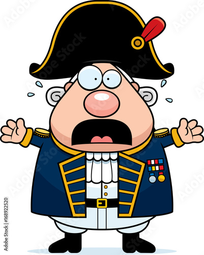 Scared Cartoon British Admiral