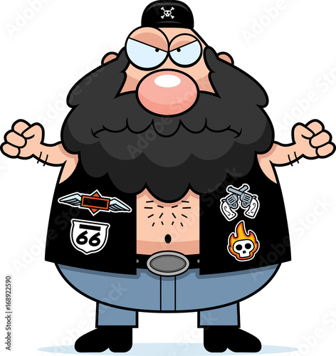 Angry Cartoon Biker