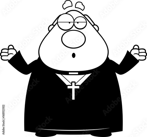 Confused Cartoon Priest