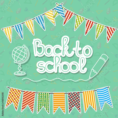 Greetings card with the inscription back to school