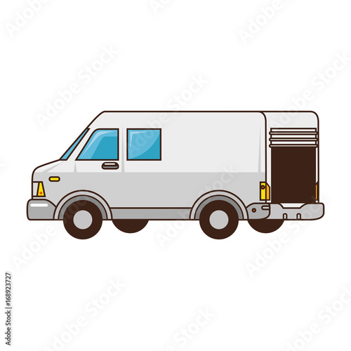 Wallpaper Mural cargo truck icon over white background vector illustration Torontodigital.ca