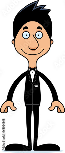 Cartoon Smiling Groom Man
