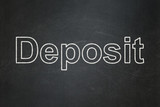 Banking concept: Deposit on chalkboard background