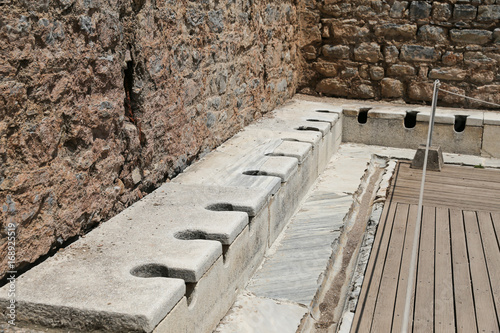Bild auf Leinwand Public Toilets of Ephesus Ancient City