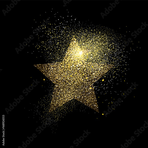 Star gold glitter art concept symbol illustration
