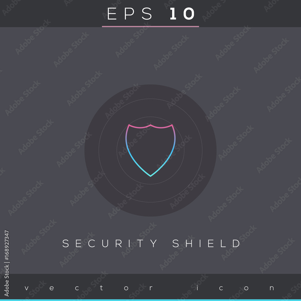 Obraz premium Security shield icon design on modern flat background