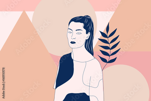 Girl and Plant