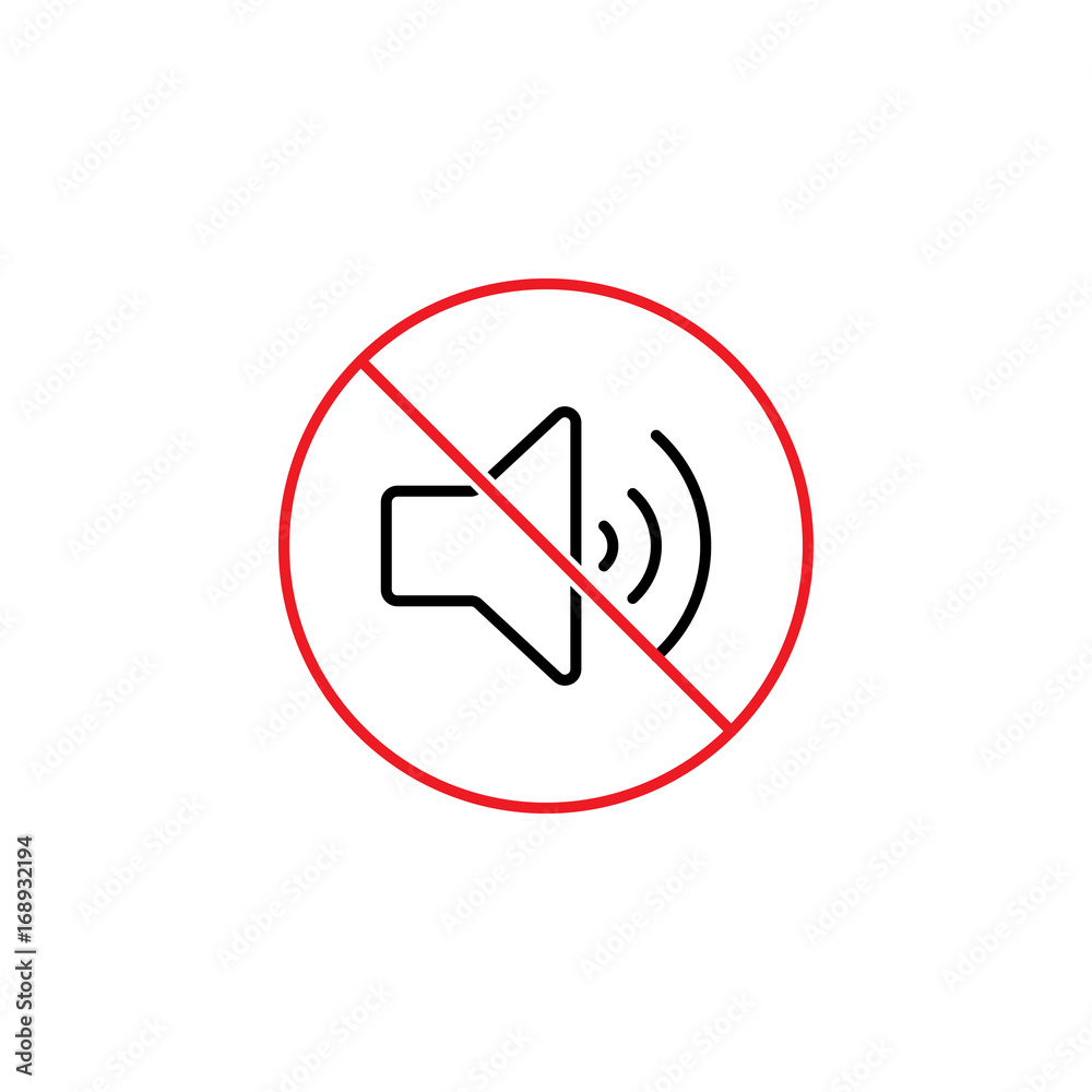 no sound, silence sign on white background no sound, silence sign on white background