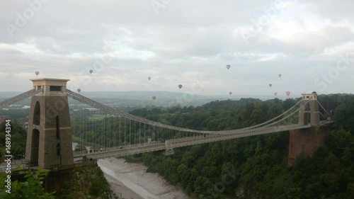 Bristol Balloon Fiesta 2017, hot air balloons over Clifton Suspension Bridge