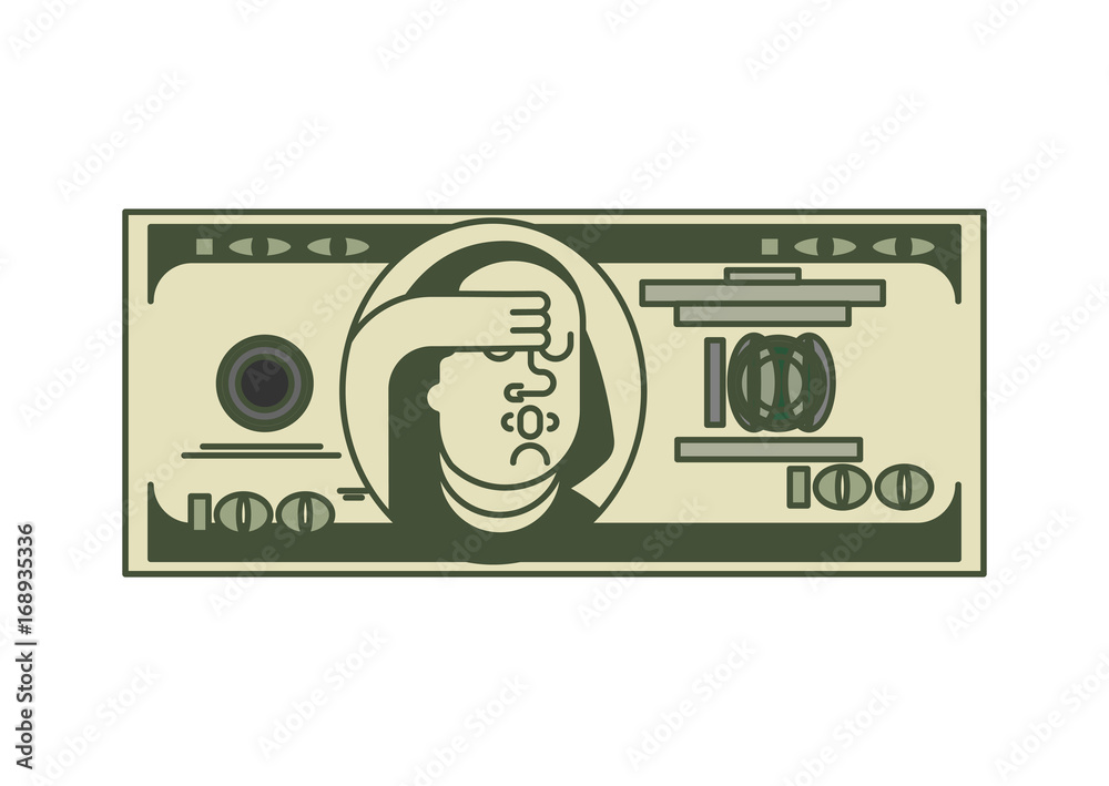 Dollar OMG portrait Franklin. USA money. American currency. Oh my god Benjamin Franklin Dollar OMG portrait Franklin. USA money. American currency. Oh my god Benjamin Franklin