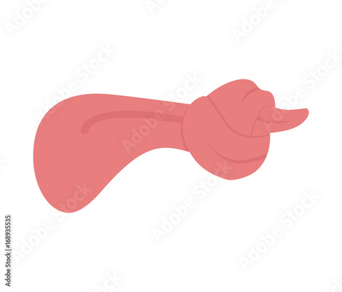 tongue knot isolated. Silence allegory illustration. Do not talk