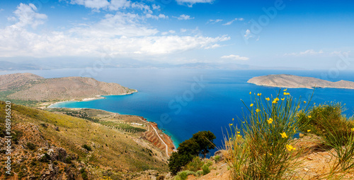 View of Mirabello Bay, Sitia, Crete, Greece