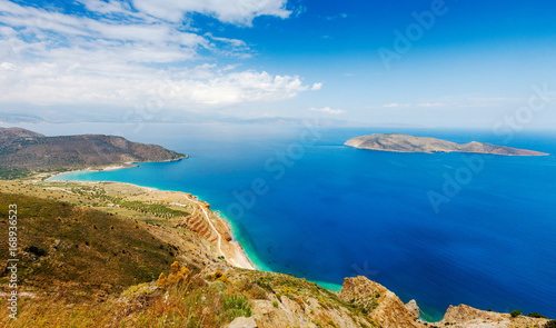 Fototapeta Naklejka Na Ścianę i Meble -  View of Mirabello Bay and Pseira Island, Sitia, Crete, Greece