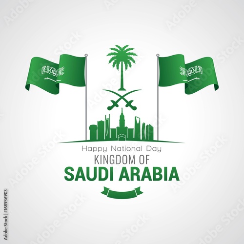 Kingdom of Saudi Arabia National Day, Vector Illustration
