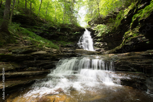 Bilde på lerret Waterfall in Pocono Mountains in Pennsylvania at Ricketts Glen