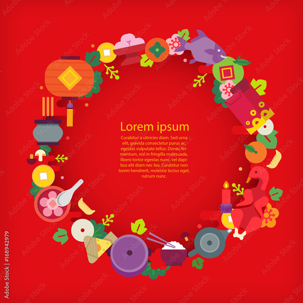 Chinese new year celebration/foods of Chinese new year 