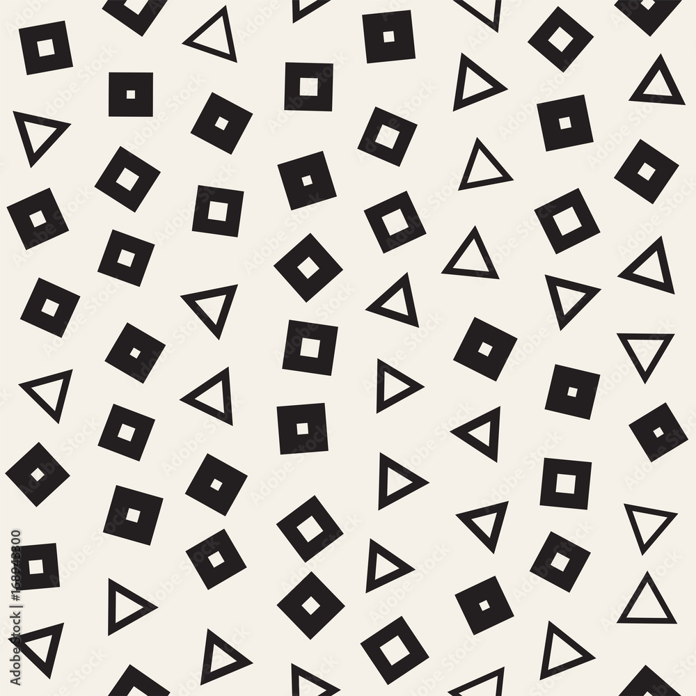 Seamless primitive jumble minimalism patterns. Randomly scattered geometric shapes. Abstract background design Seamless primitive jumble minimalism patterns. Randomly scattered geometric shapes. Abstract background design