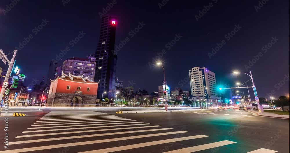 Taipei North Gate timelapse nightview