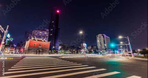 Taipei North Gate timelapse nightview