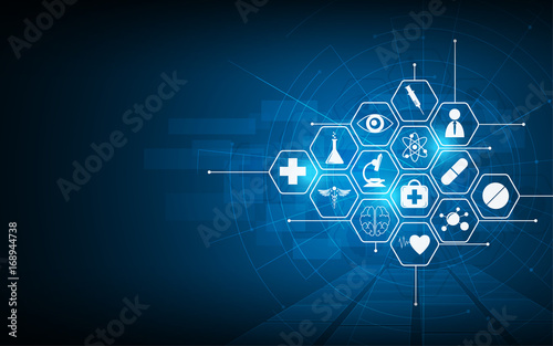 health care icon pattern medical innovation concept background design