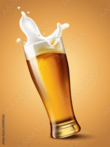 Beer in glass cup