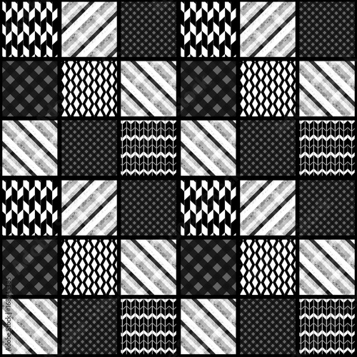 Seamless patchwork modern pattern